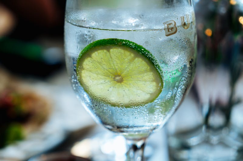 Italian Sparkling Water with lemon